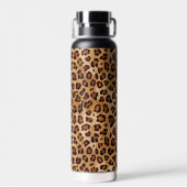 Rustikale Textur Leopard Print Trinkflasche (Rückseite)