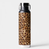 Rustikale Textur Leopard Print Trinkflasche (Vorne)