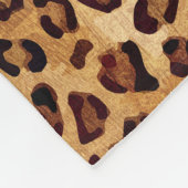 Rustikale Textur Leopardrucke Fleecedecke (Ecke)