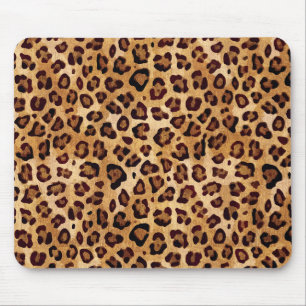 Rustikale Textur Leopardrucke Mousepad