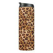 Rustikale Textur Leopardrucke Thermosbecher (Nach rechts gedreht)