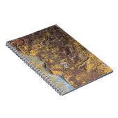 Rustikale Textur mit flackernder Farbe auf einer r Notizblock (Rechte Seite)