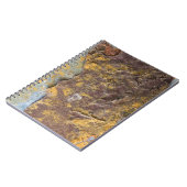 Rustikale Textur mit flackernder Farbe auf einer r Notizblock (Linke Seite)