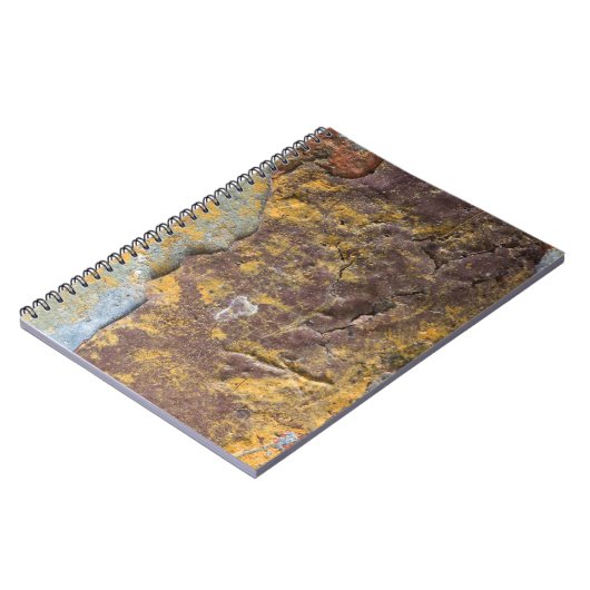 Rustikale Textur mit flackernder Farbe auf einer r Notizblock (Linke Seite)