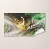 Rustikale Textur unter schwimmender grüner und gel Badhandtuch Set (Handtuch)