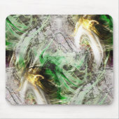 Rustikale Textur unter schwimmender grüner und gel Mousepad (Vorne)