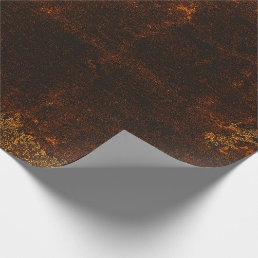 Rustikale Textur Vintag dunkelbraune Decoupage Geschenkpapier (Ecke)