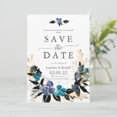 Rustikale Textvorlage Hochzeit speichern das Datum Einladung (Stehend Vorderseite)
