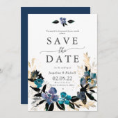 Rustikale Textvorlage Hochzeit speichern das Datum Einladung (Vorne/Hinten)