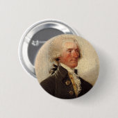 Rustikale Thomas- Jeffersonmalerei Button (Vorne & Hinten)