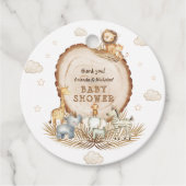 Rustikale Tiere Geschlechtsneutrale Babydusche Geschenkanhänger (Vorderseite)