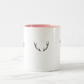 Rustikale Tierhorn-Design-Tasse Zweifarbige Tasse (Mittel)