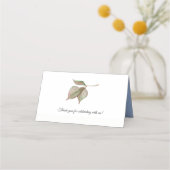 Rustikale Tin Bucket Rose Wildblumen Bouquet | Platzkarte (Rückseite)