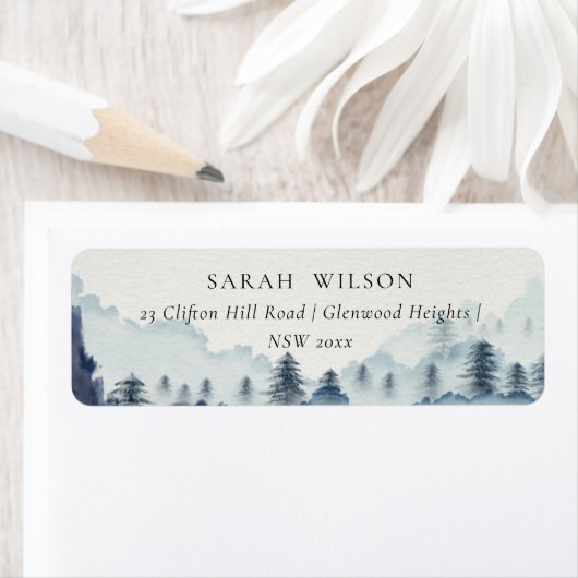 Rustikale Tinte Blue Navy Pine Woods Mountain Adre (Insitu)