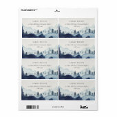 Rustikale Tinte Blue Navy Pine Woods Mountain Adre (Vorne)