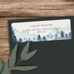 Rustikale Tinte Blue Navy Pine Woods Mountain Adre