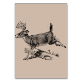 Rustikale Tischkarte für den Hirschwald Tischnummer (Rückseite)