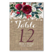 Rustikale Tischnummer (Rückseite)