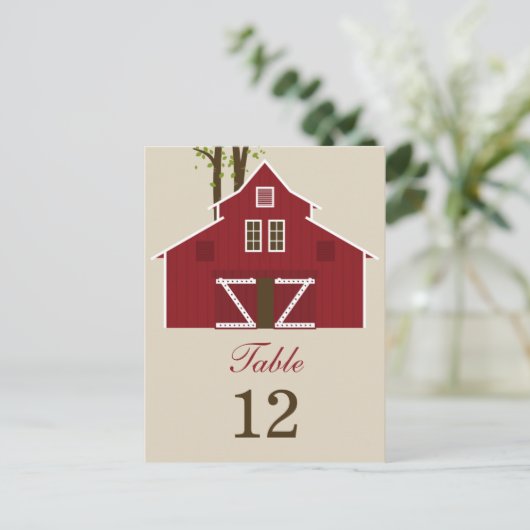 Rustikale Tischnummer (Stehend Vorderseite)