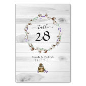 Rustikale Tischnummer (Rückseite)