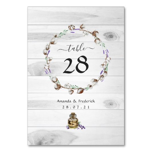 Rustikale Tischnummer (Vorderseite)