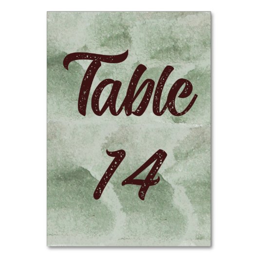 Rustikale Tischnummer (Rückseite)