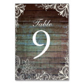 rustikale Tischnummer (Rückseite)