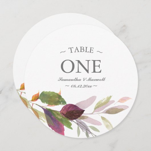 Rustikale Tischnummer (Vorne/Hinten)