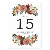 Rustikale Tischnummer (Rückseite)