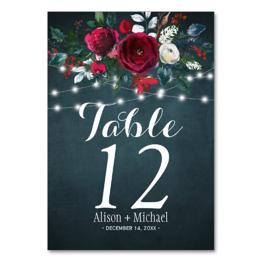 Rustikale Tischnummer (Rückseite)