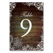 rustikale Tischnummer aus Barnholz (Rückseite)