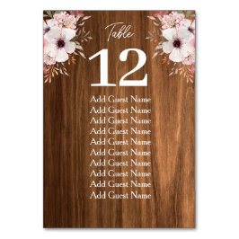 Rustikale Tischnummer aus Stallholz