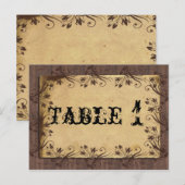 Rustikale Tischnummer "Barholz Beauty" (Vorne/Hinten)