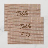 Rustikale Tischnummer Burlap Postkarten (Vorne/Hinten)