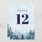 Rustikale Tischnummer des Pinienwaldes (Vorne/Hinten)