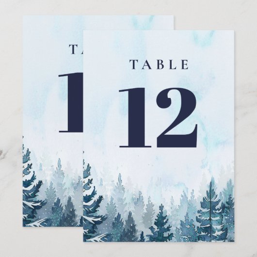 Rustikale Tischnummer des Pinienwaldes (Vorne/Hinten)