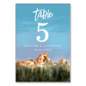 Rustikale Tischnummer für Hochzeiten (Vorderseite)