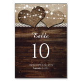 Rustikale Tischnummer-Karten aus Holz Tischnummer (Rückseite)