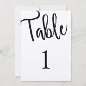 Rustikale Tischnummer modern. Hochzeit von Kraft. (Vorderseite)