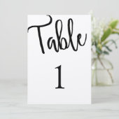 Rustikale Tischnummer modern. Hochzeit von Kraft. (Stehend Vorderseite)