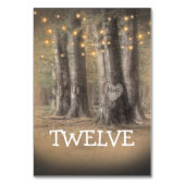 Rustikale Tischnummer von Baumhirten und Strandleu (Vorderseite)