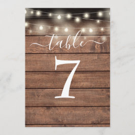 Rustikale Tischnummer von Holzsaitenleuchten