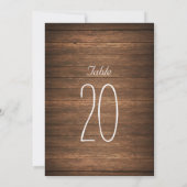 Rustikale Tischnummern (Rückseite)