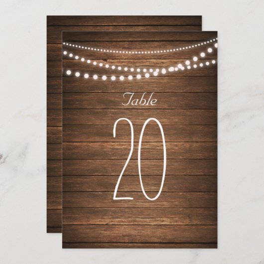 Rustikale Tischnummern (Vorne/Hinten)