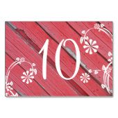 Rustikale Tischnummern aus Rotem Land (Vorderseite)