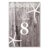 Rustikale Tischnummern aus Stachelholz (Vorderseite)