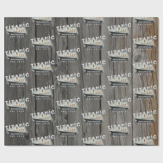 Rustikale Titanic Geschenkpapier (Flach)