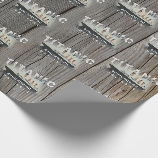  Rustikale Titanic  Geschenkpapier (Ecke)