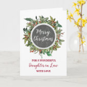 Rustikale Tochter im Jurastudium frohe Weihnachten Karte (Gelbe Blume)