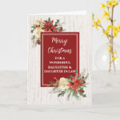 Rustikale Tochter und Tochter im Gesetz frohe Weih Karte (Gelbe Blume)